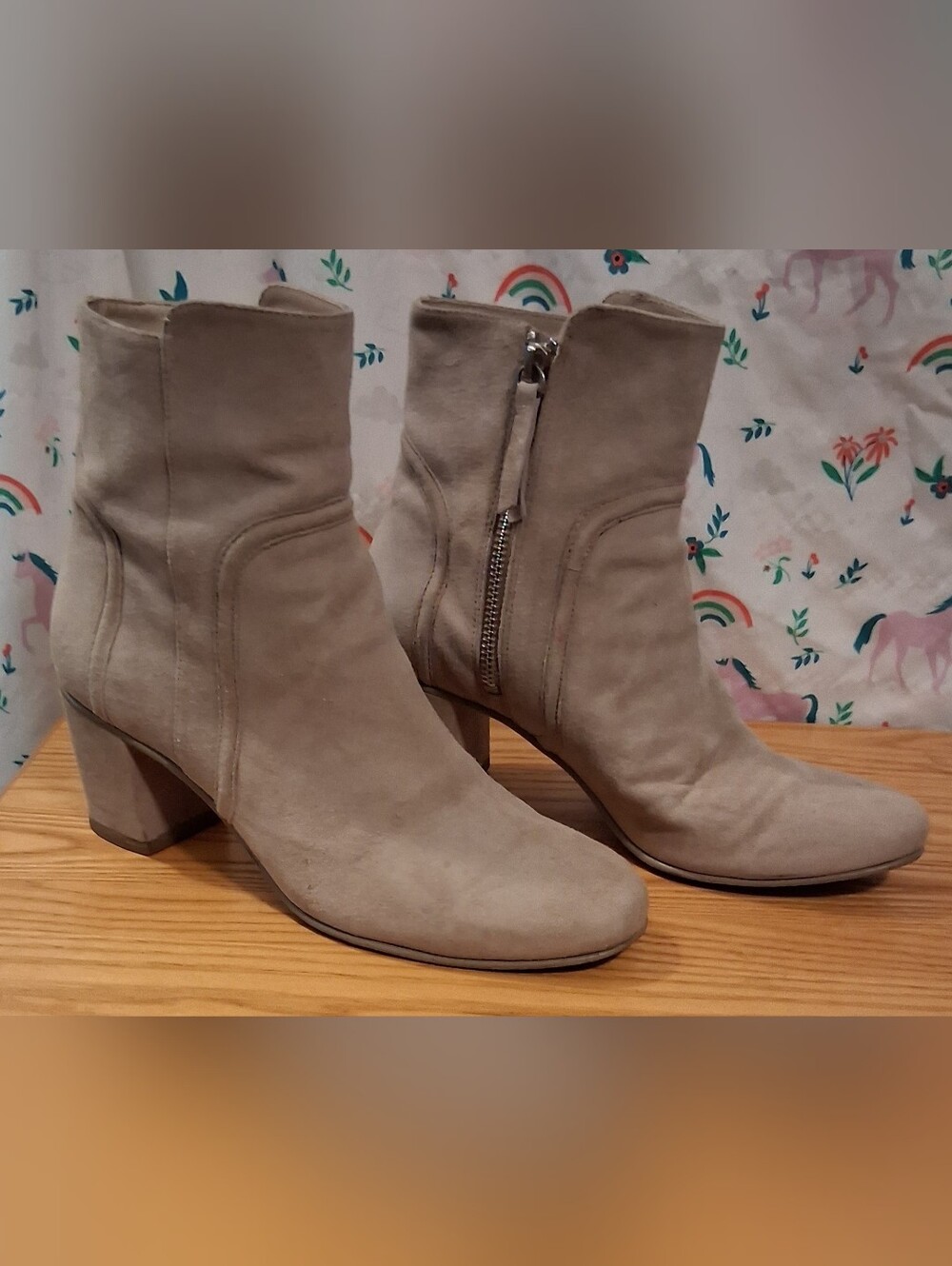 EUC Zimmermann Beige Suede Casual Quiet Luxury Neutral Ankle Boot Shoe SZ 7.5